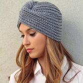 Anellimn Turbante Touca boina chapéu turbante inverno frio elegante moda